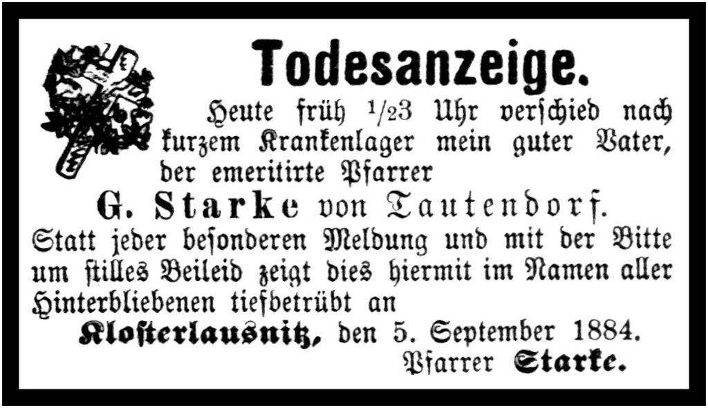 1884-09-05 Kl Trauer Starke